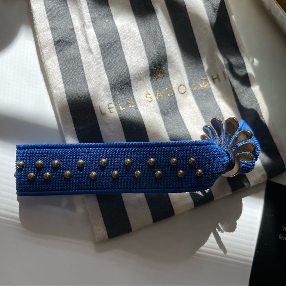LELE SADOUGHI Blue Gold Shell with Bag! - Picture 2 of 3